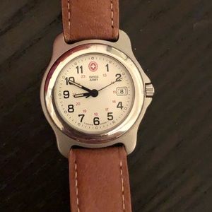 ‼️Brown Leather Swiss Army Watch